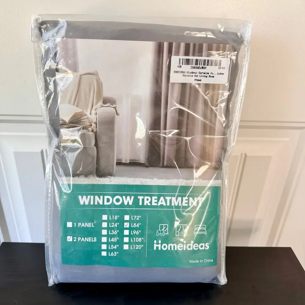 Light Gray Room Darkening Curtains 52x84 Silver Grommet Drapes